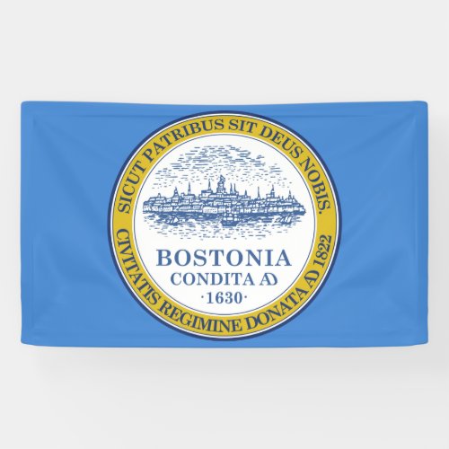 City Flag of Boston Massachusetts Banner