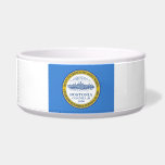 City Flag of Boston (Massachusetts) Bowl<br><div class="desc">This design features the flag of Boston, which is the capital and most populous city of the Commonwealth of Massachusetts in the United States. It is the seat of Suffolk County and the most populous city in New England. The city is the economic and cultural center of a substantially larger...</div>