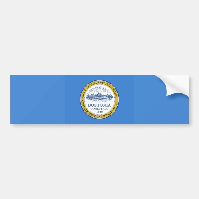 City Flag of Boston (Massachusetts) Bumper Sticker (Front)
