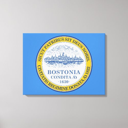 City Flag of Boston Massachusetts Canvas Print