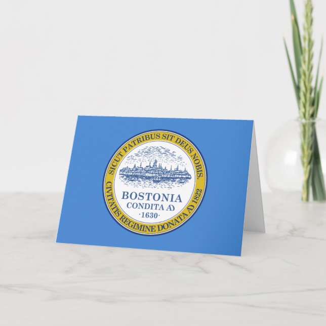 City Flag of Boston (Massachusetts) Card (Front)