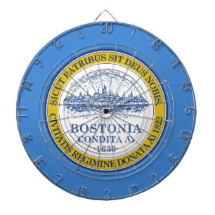 City Flag of Boston (Massachusetts) Dart Board