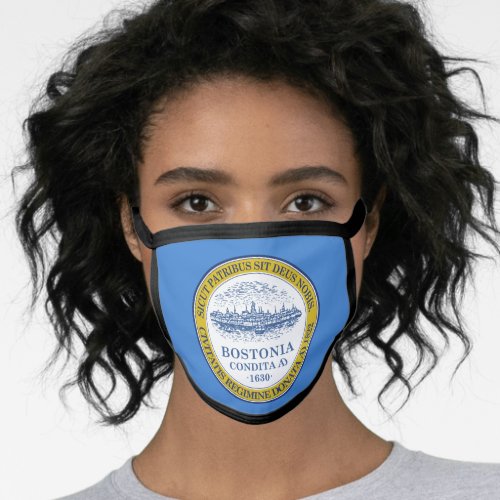 City Flag of Boston Massachusetts Face Mask