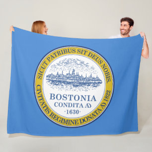 City Flag of Boston (Massachusetts) Fleece Blanket