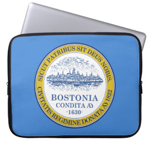 City Flag of Boston (Massachusetts) Laptop Sleeve