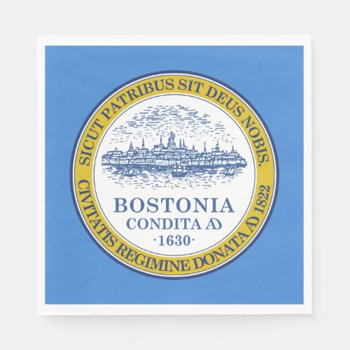 City Flag of Boston Massachusetts Napkins