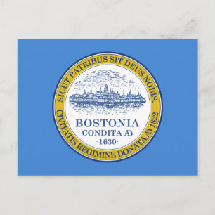 City Flag of Boston (Massachusetts) Postcard