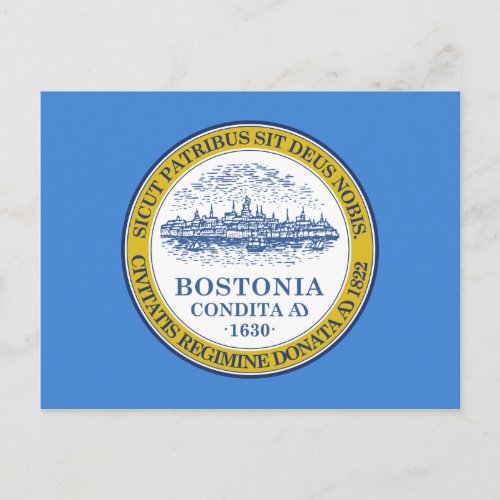 City Flag of Boston Massachusetts Postcard