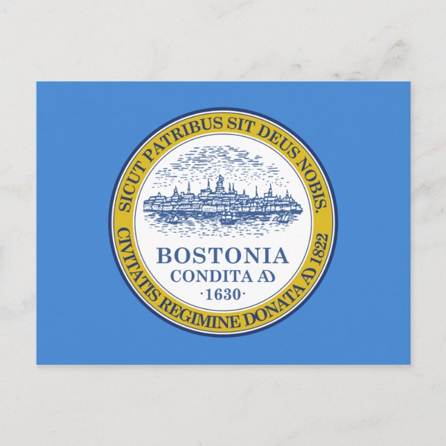 City Flag of Boston (Massachusetts) Postcard (Front)