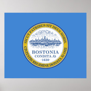 City Flag of Boston (Massachusetts) Poster
