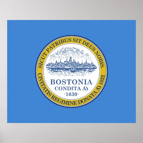 City Flag of Boston Massachusetts Poster