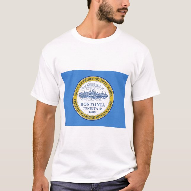 City Flag of Boston (Massachusetts) T-Shirt (Front)