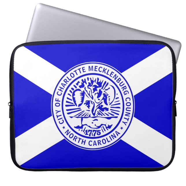 City Flag of Charlotte (North Carolina) Laptop Sleeve (Front)