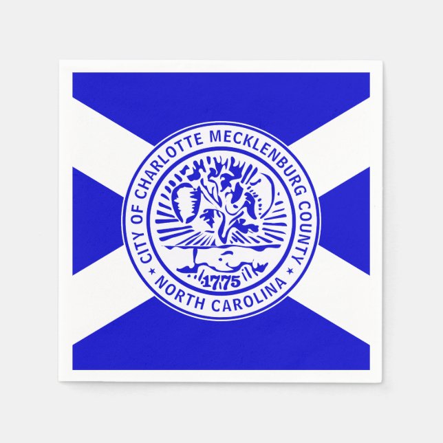 City Flag of Charlotte (North Carolina) Napkins (Front)