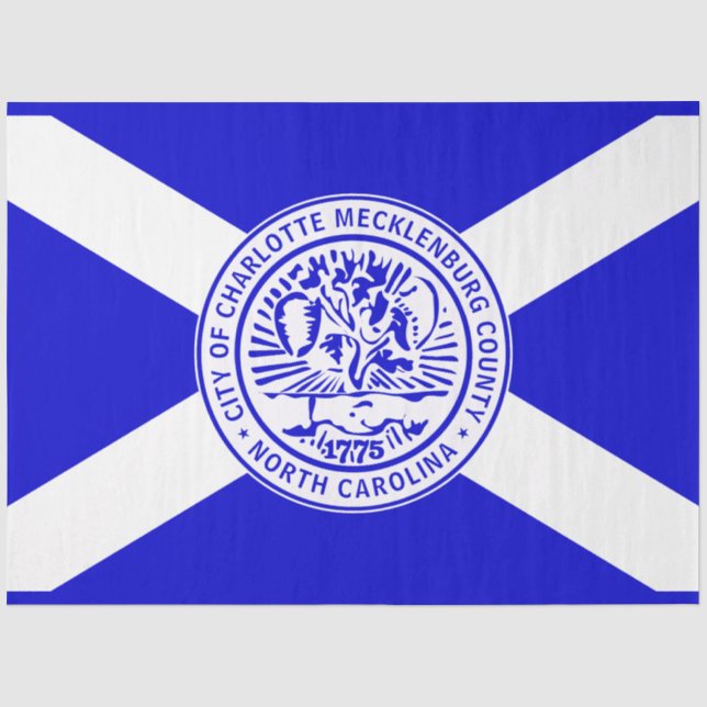 City Flag of Charlotte (North Carolina) Tissue Paper (Front)