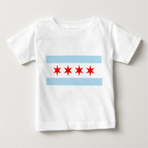 City Flag of Chicago Illinois Baby T_Shirt