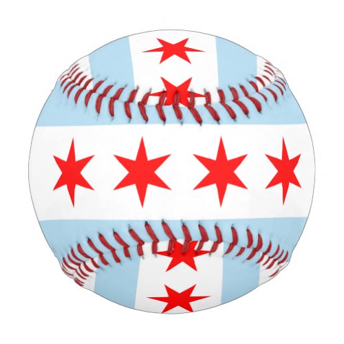City Flag of Chicago Illinois Baseball