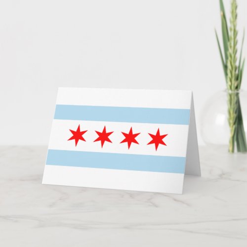 City Flag of Chicago Illinois Card