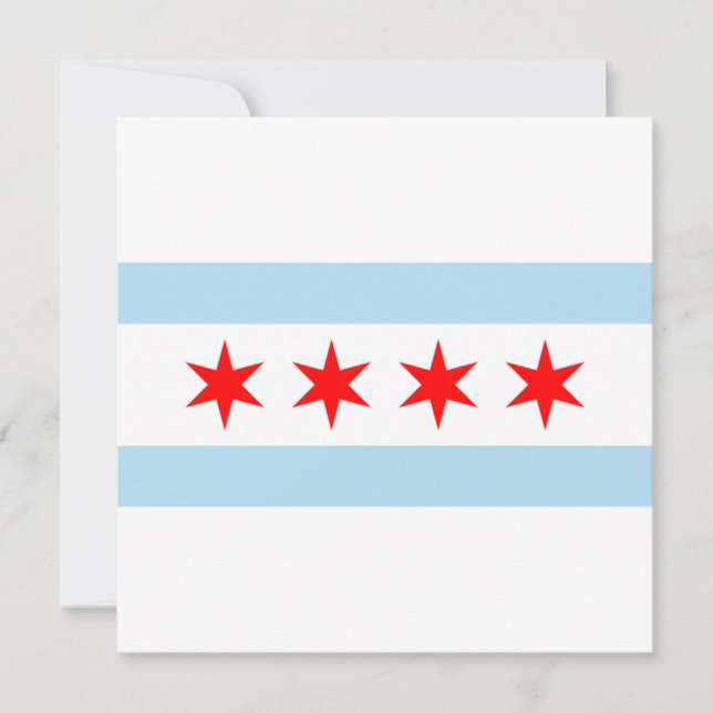 City Flag of Chicago (Illinois) Card (Front)