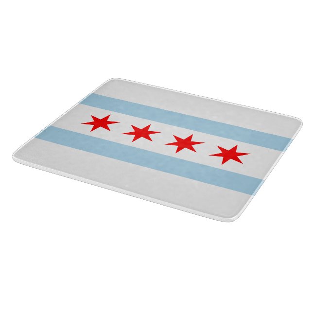 City Flag of Chicago (Illinois) Cutting Board (Corner)