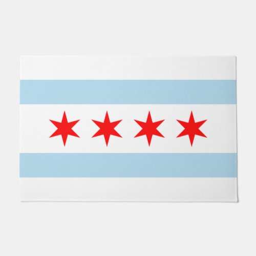 City Flag of Chicago Illinois Doormat