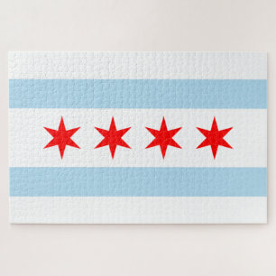 City Flag of Chicago (Illinois) Jigsaw Puzzle