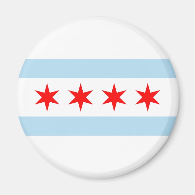 City Flag of Chicago (Illinois) Magnet (Front)