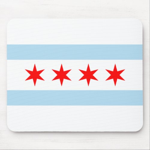 City Flag of Chicago Illinois Mouse Pad
