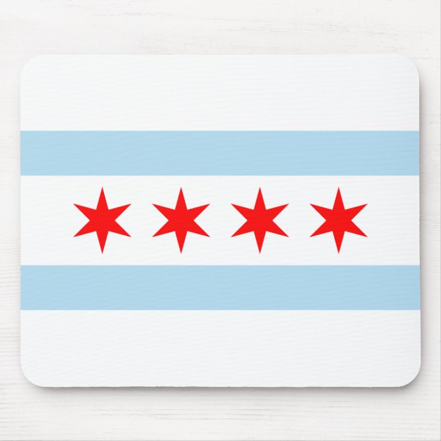 City Flag of Chicago (Illinois) Mouse Pad (Front)