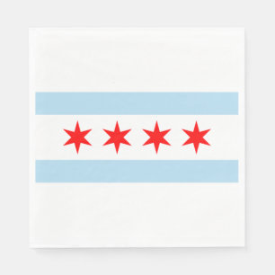 City Flag of Chicago (Illinois) Napkins