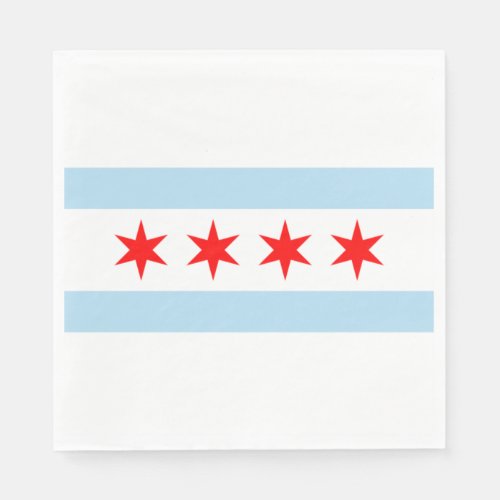 City Flag of Chicago Illinois Napkins