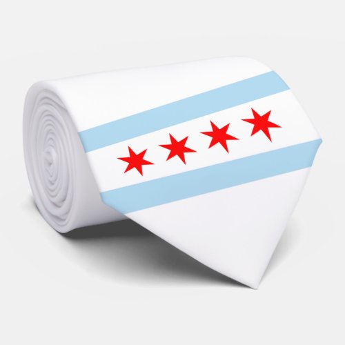 City Flag of Chicago Illinois Neck Tie