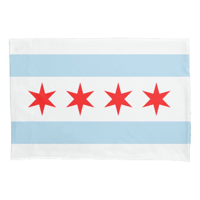 City Flag of Chicago (Illinois) Pillow Case (Front)