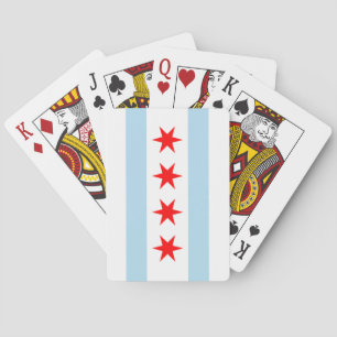 City Flag of Chicago (Illinois) Poker Cards