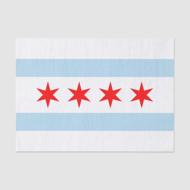 City Flag of Chicago (Illinois) Tissue Paper (Front)