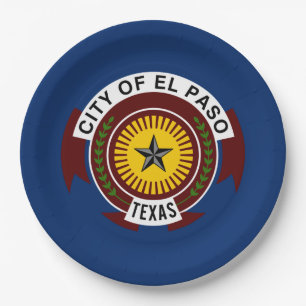City Flag of El Paso (Texas) Paper Plates