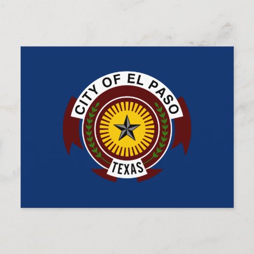City Flag of El Paso Texas Postcard