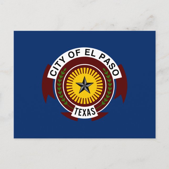 City Flag of El Paso (Texas) Postcard (Front)