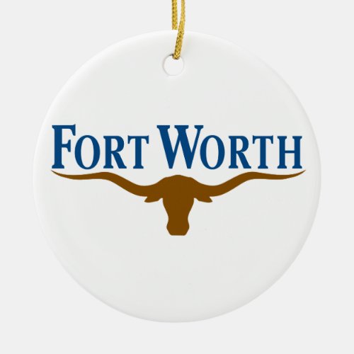 City Flag of Fort Worth Texas Ceramic Ornament