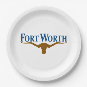 City Flag of Fort Worth (Texas) Paper Plates