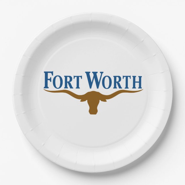 City Flag of Fort Worth (Texas) Paper Plates (Front)