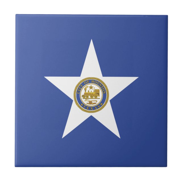 City Flag of Houston (Texas) Ceramic Tile (Front)