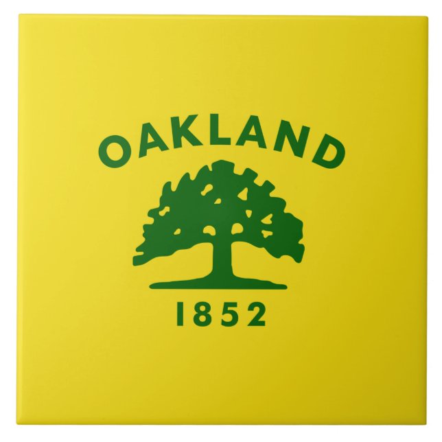 City Flag of Oakland (California) Ceramic Tile (Front)