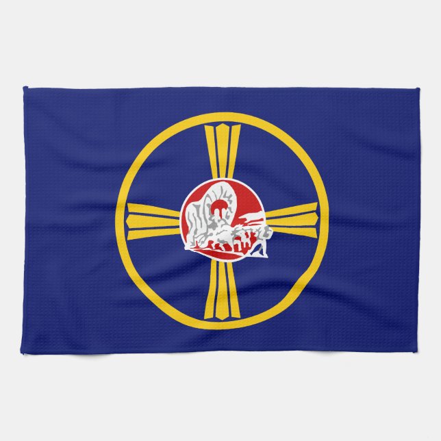 City Flag of Omaha (Nebraska) Kitchen Towel (Horizontal)