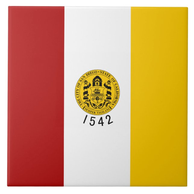 City Flag of San Diego (California) Ceramic Tile (Front)
