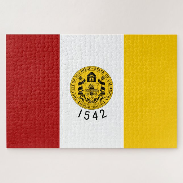 City Flag of San Diego (California) Jigsaw Puzzle (Horizontal)
