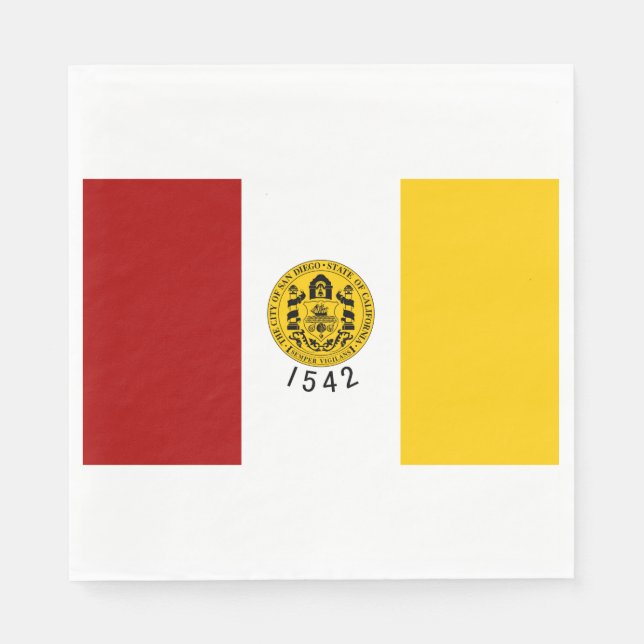 City Flag of San Diego (California) Napkins (Front)