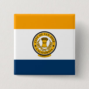 City Flag of San José (California) Button
