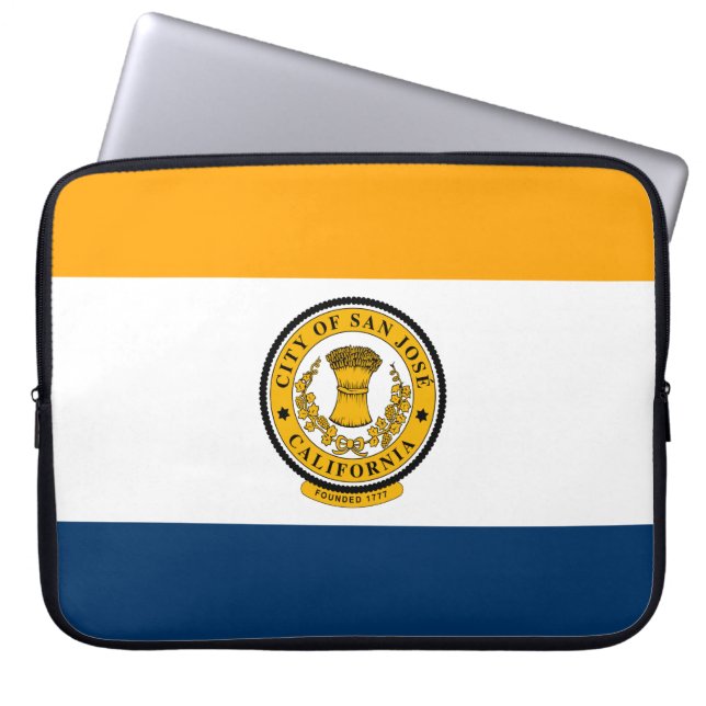 City Flag of San José (California) Laptop Sleeve (Front)