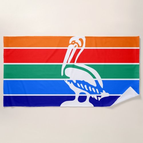 City Flag of St Petersburg Florida Beach Towel